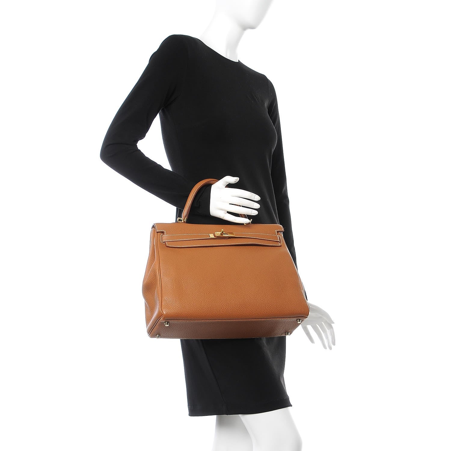 Hermes Togo Kelly Retourne 35 Gold 3 of 11