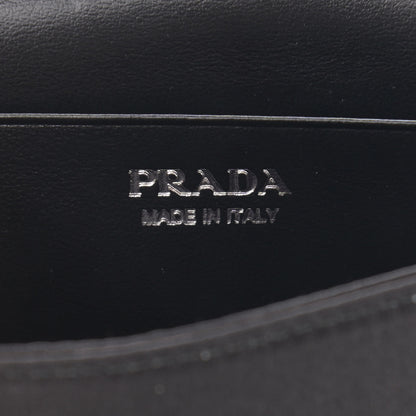 Prada Satin Crystal Metal Triangle Logo Card Holder With Strap Cristal 6 of 10