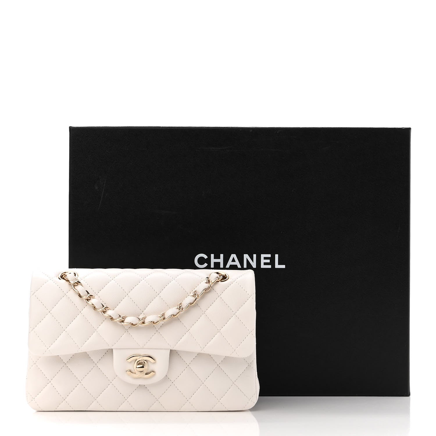 Chanel Caviar Quilted Small Double Flap White 11 of 11