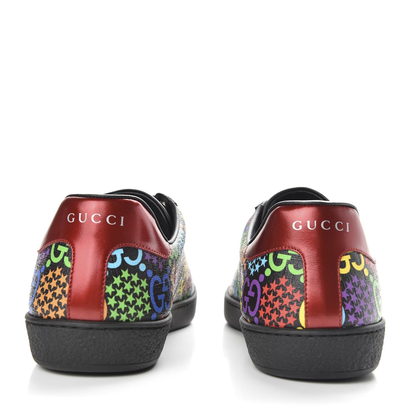 GG Supreme Monogram Psychedelic Mens Ace Sneakers 7.5 Black Multicolor
