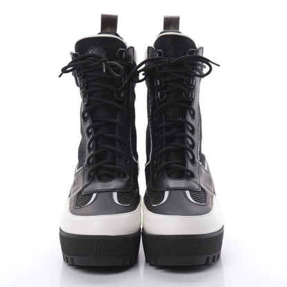 Louis Vuitton Calfskin Technical Nylon Laureate Platform Desert Boot 41 Black White 2 of 6