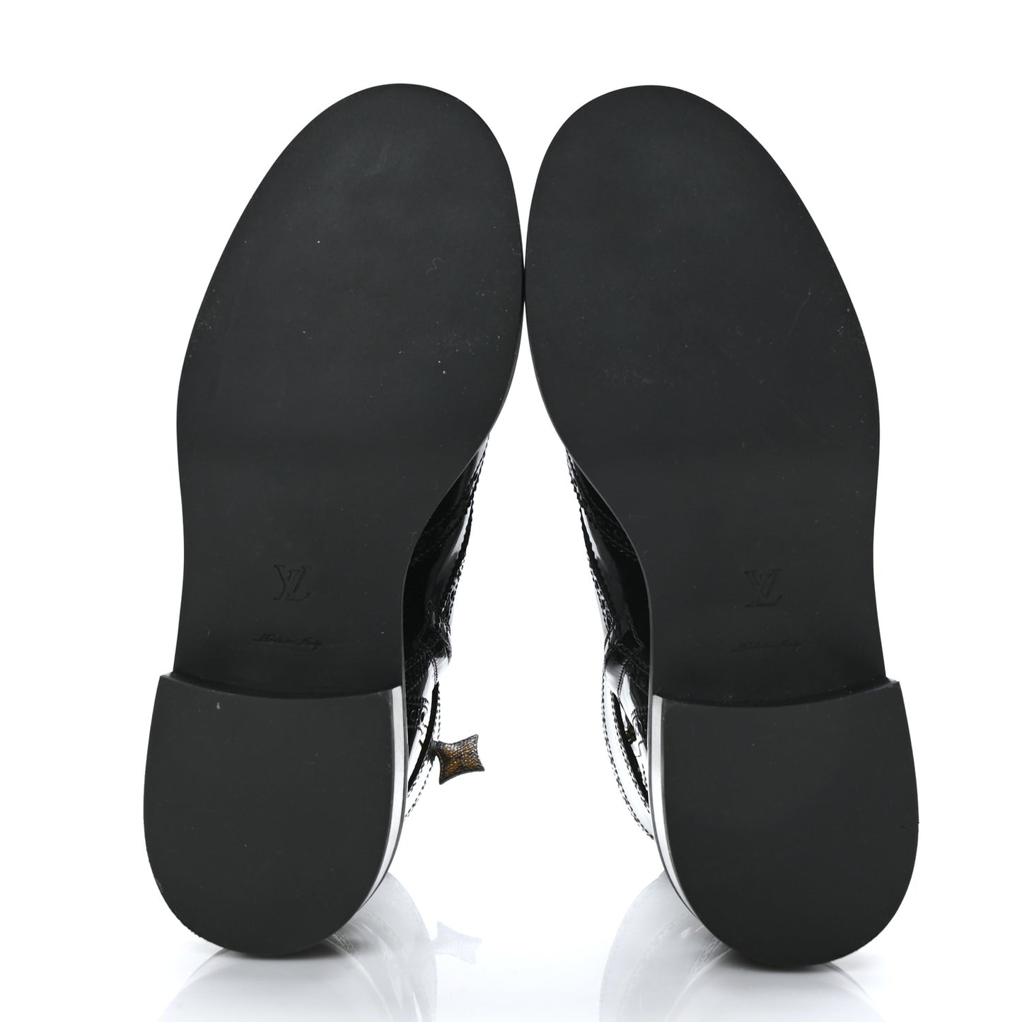 Glazed Calfskin Midtown Ankle Boots 40 Black