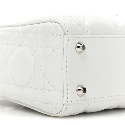 Christian Dior Lambskin Cannage Mini Lady Dior White 9 of 12