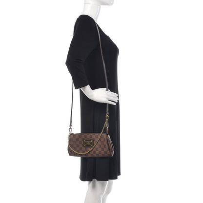 Louis Vuitton Damier Ebene Eva Clutch 2 of 9