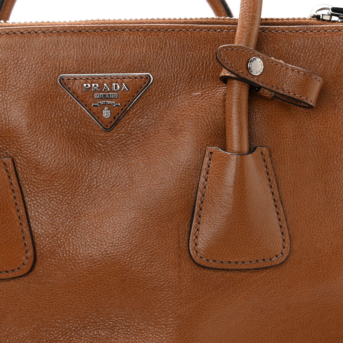 Glace Calf Twin Pocket Tote Cannella