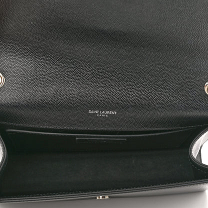 Saint Laurent Grain De Poudre Medium Classic Monogram Kate Satchel Black 5 of 11