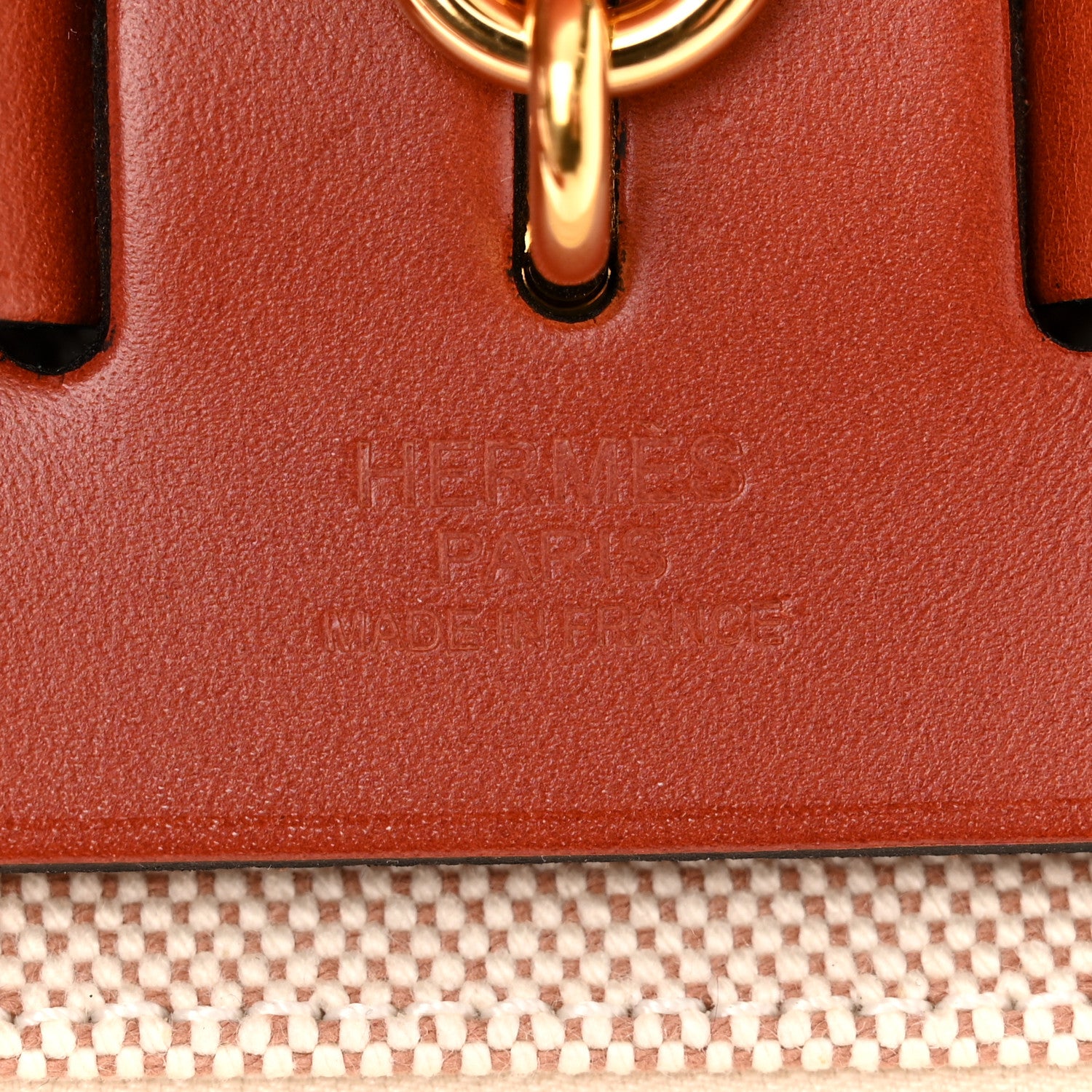 Hermes Vache Hunter Toile H Brides de Gala Herbag Zip Retourne 31 PM Cuivre Ecru Beige 7 of 13