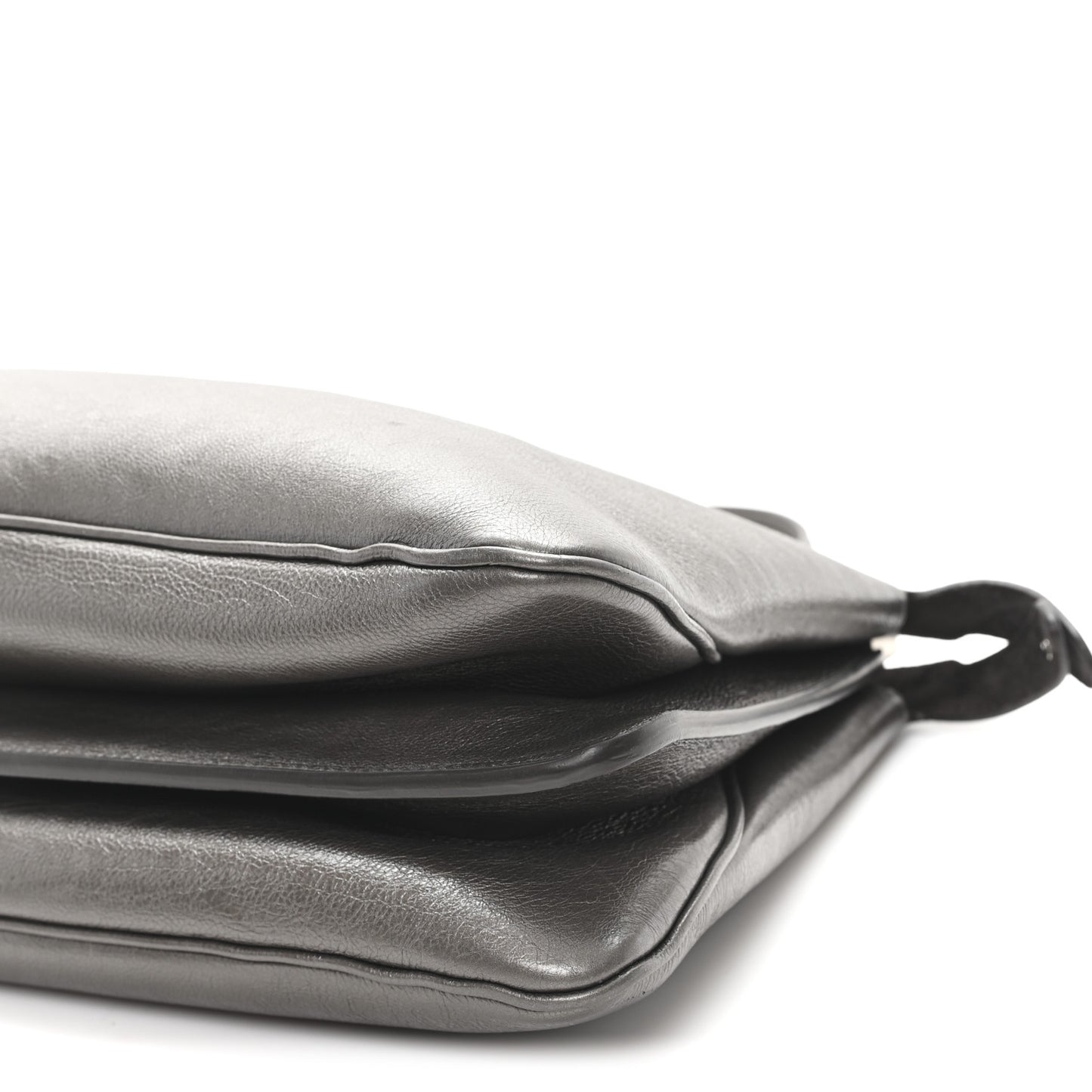 Metallic Vitello Large Soft Peekaboo Tortora