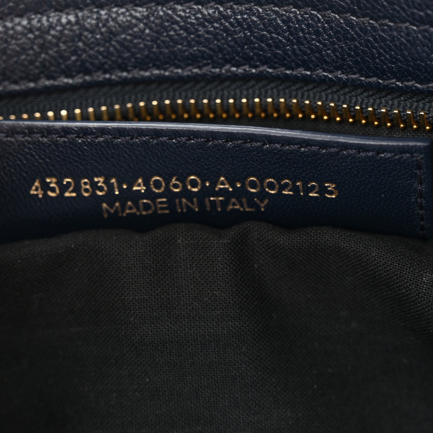 Chevre Gold Metallic Edge Hardware S City Bleu Nuit Dark Sea