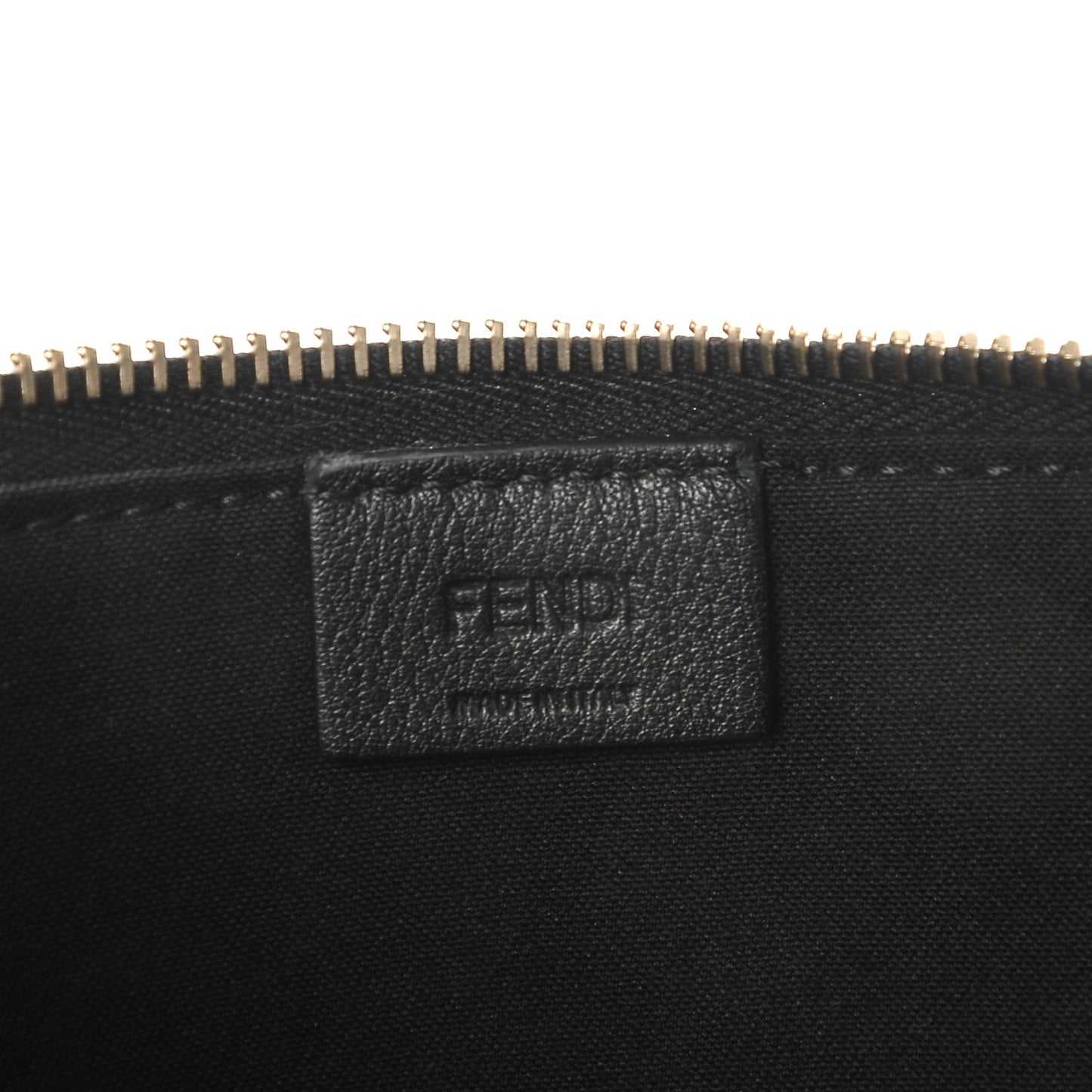 Vitello Elite Monster Eyes Studded Zip Around Pouch Black