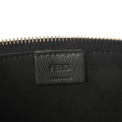 Fendi Vitello Elite Monster Eyes Studded Zip Around Pouch Black 6 of 8