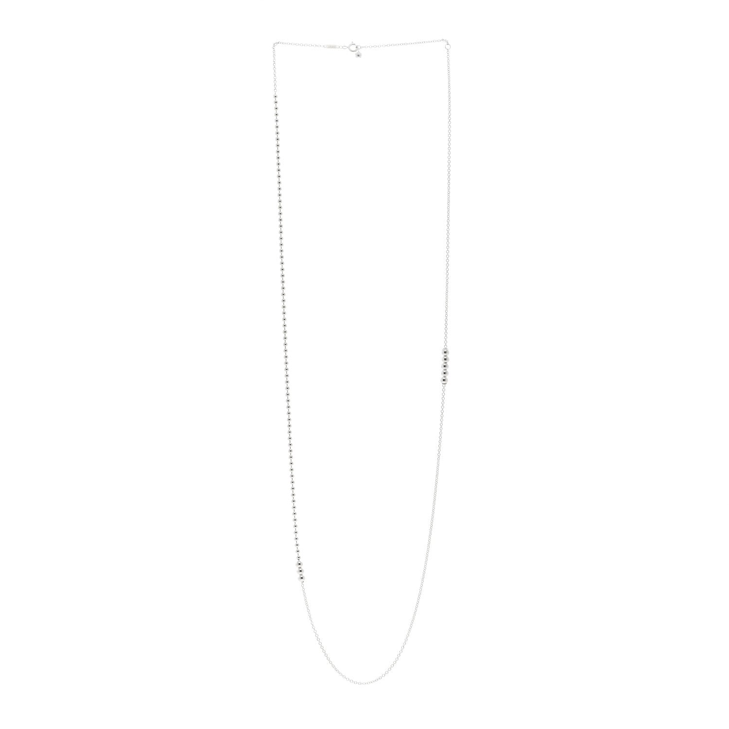 Tiffany Sterling Silver 1.2mm Bead Chain Necklace 30" 3 of 5