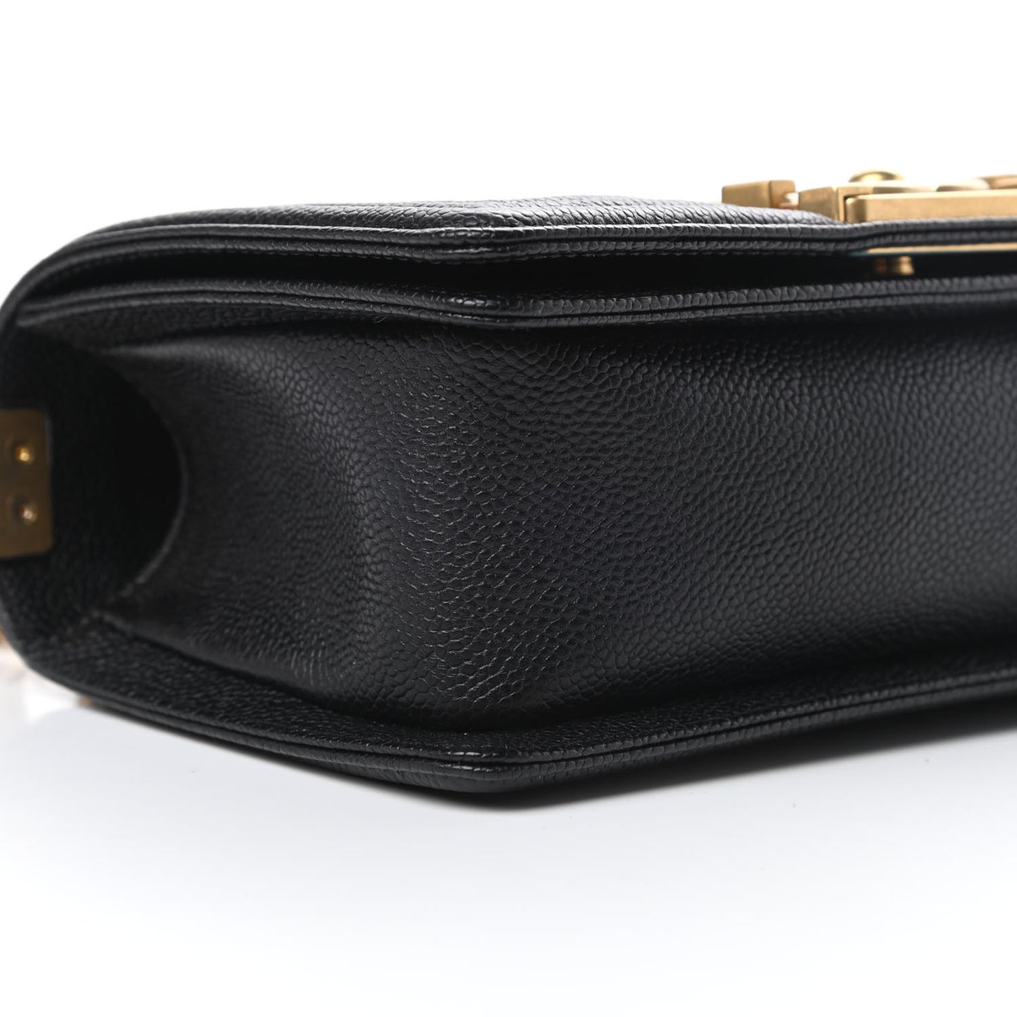 Caviar Quilted Small Boy Flap Black