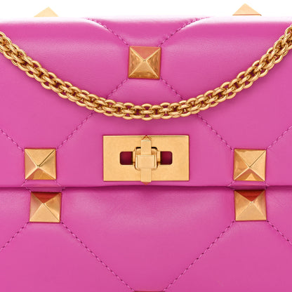 Valentino Garavani Nappa Large Roman Stud Shoulder Bag Radiant Orchid 7 of 9