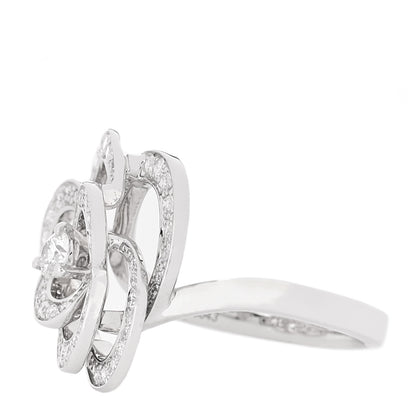Chanel 18K White Gold Diamond Fil de Camelia Ring 51 5.75 4 of 7