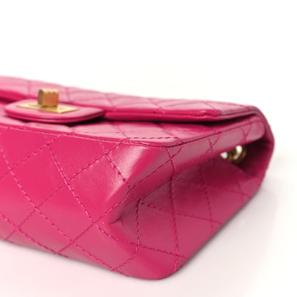 Chanel Aged Calfskin Quilted 2.55 Reissue Mini Flap Fuchsia 10 of 11