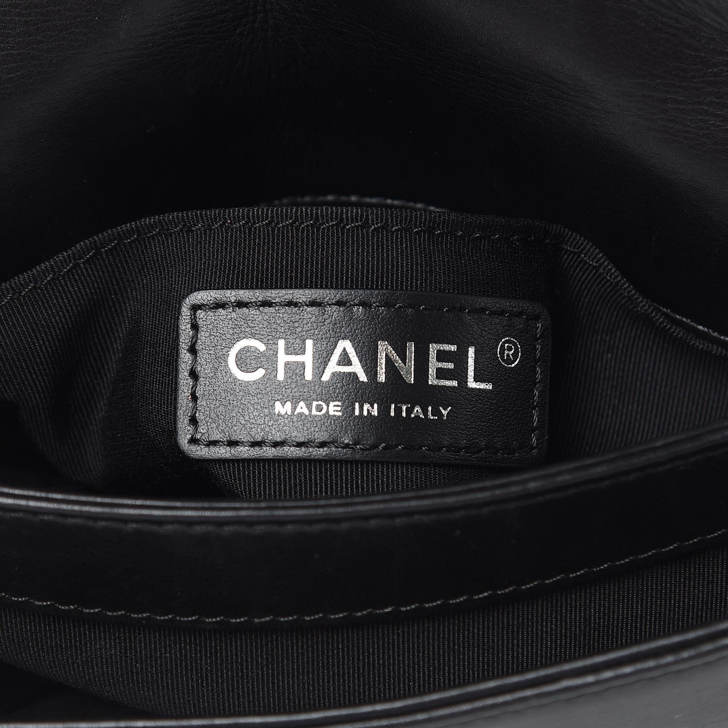 Chanel Calfskin Studded Chevron Quilted Flap Black 6 of 16