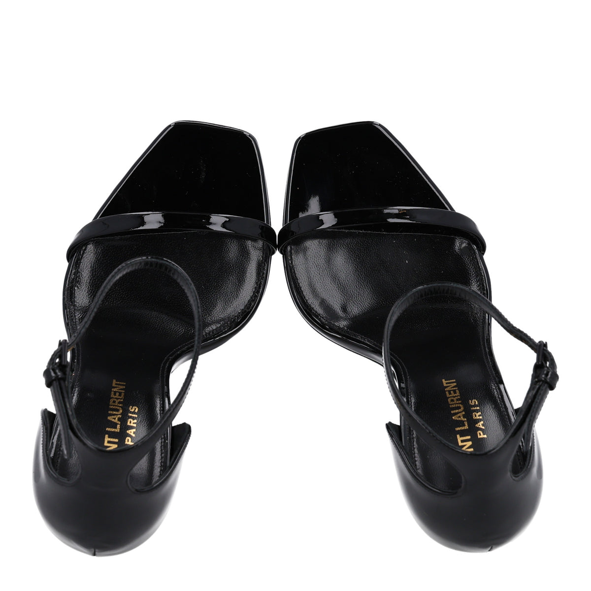 Patent Calfskin Opyum 110 Sandals 35 Black Gold