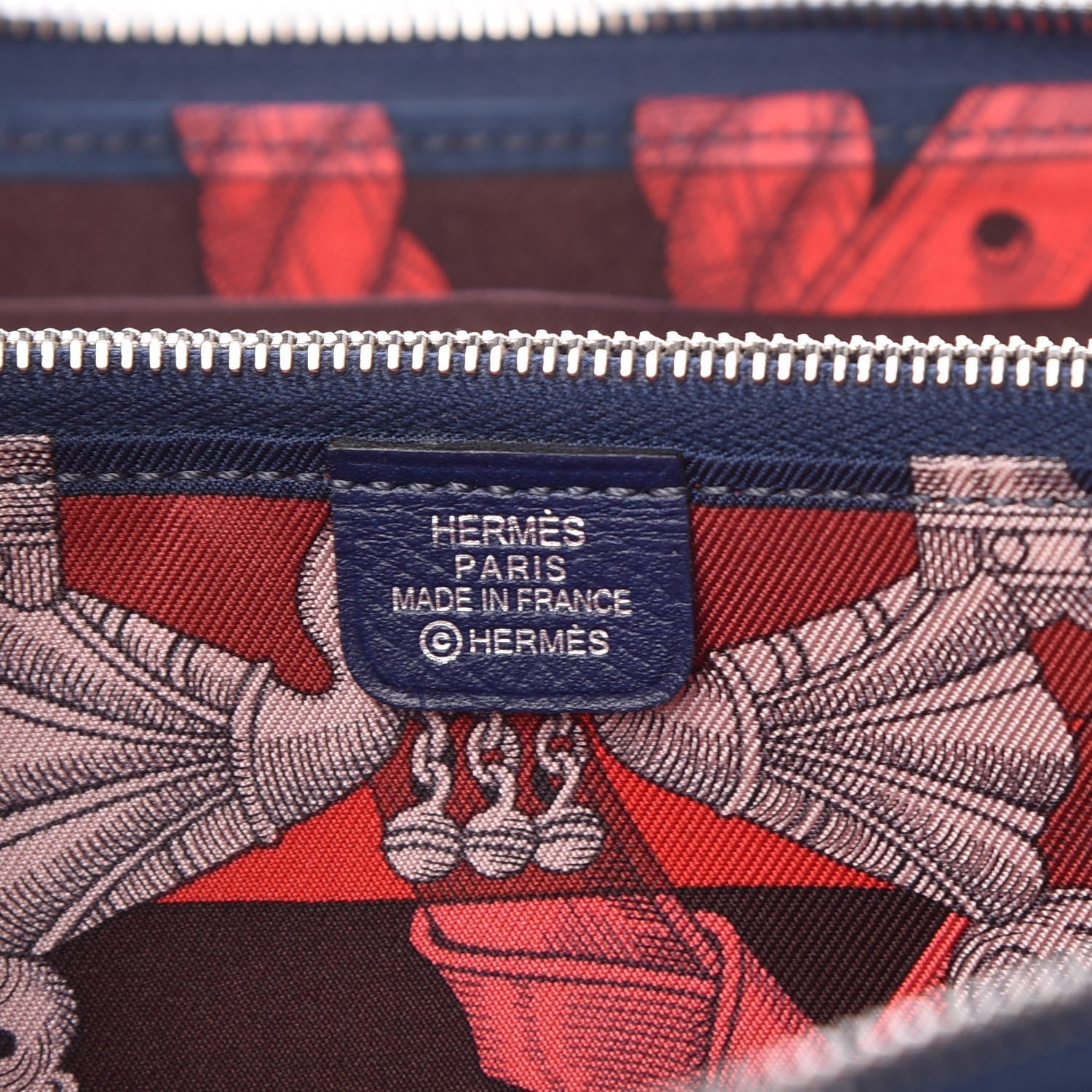 Hermes Epsom Silk'In Wallet Bleu Saphir 6 of 8