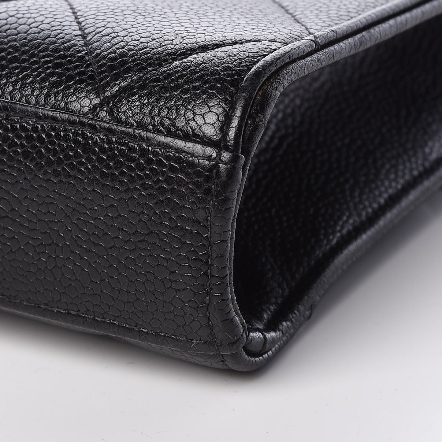 Caviar Quilted Briefcase Laptop Bag Black