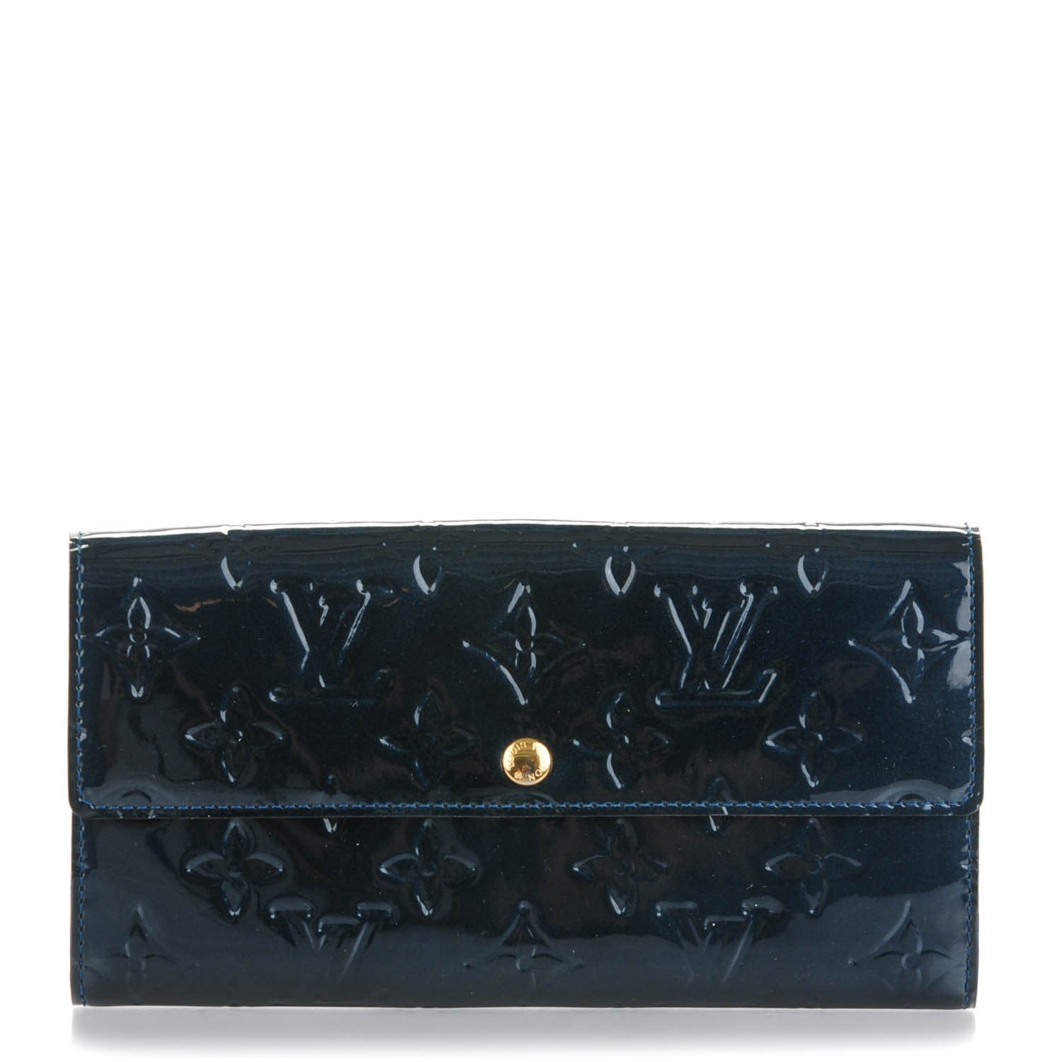 Louis Vuitton Vernis Sarah Wallet Blue Nuit 1 of 7