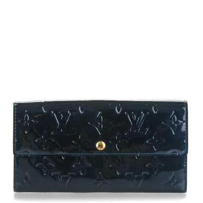 Louis Vuitton Vernis Sarah Wallet Blue Nuit 1 of 7