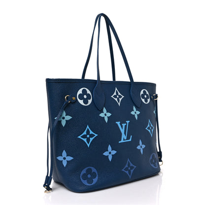 Louis Vuitton Empreinte Monogram Giant Neverfull MM Degrade Bleu 3 of 8