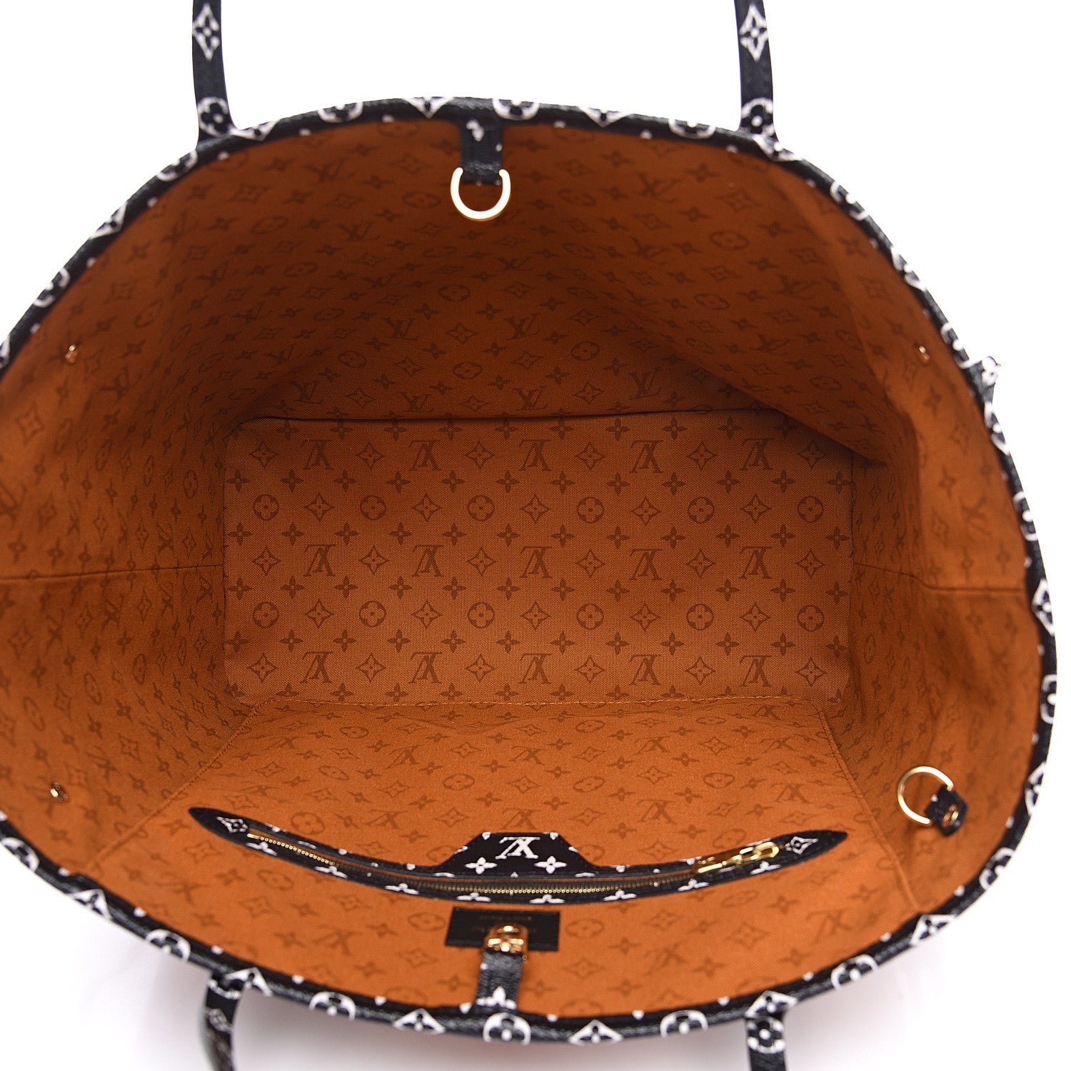 Louis Vuitton Monogram Giant Crafty Neverfull MM Creme Caramel 4 of 7