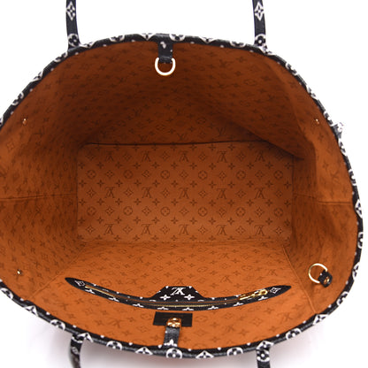 Louis Vuitton Monogram Giant Crafty Neverfull MM Creme Caramel 4 of 7