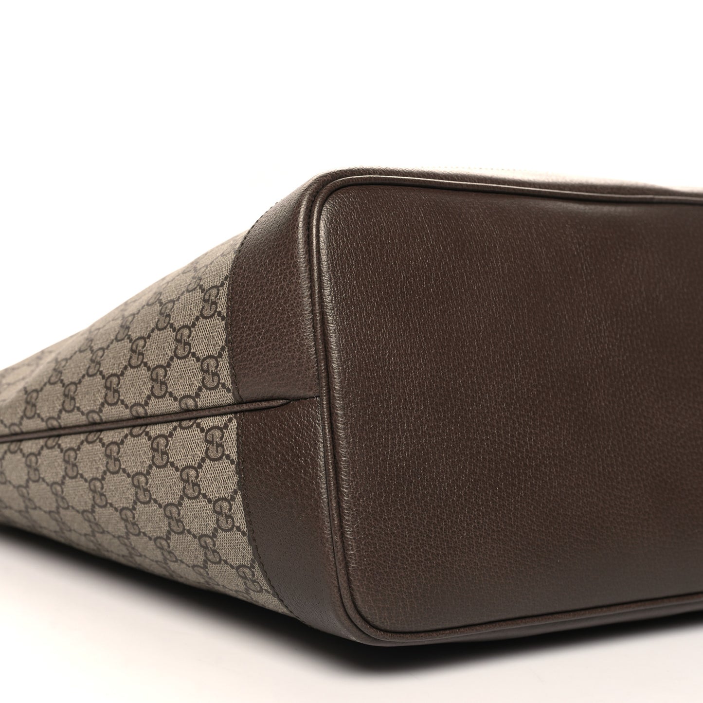GG Supreme Monogram Textured Dollar Calfskin Web Large Ophidia Tote Beige Ebony New Acero