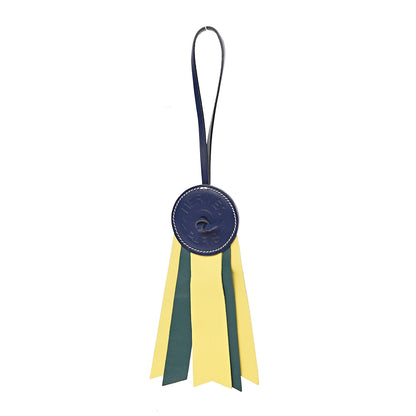Hermes Vache Hunter Milo Lambskin Paddock Flot Bag Charm Bleu Saphir Lime Malachite 1 of 4