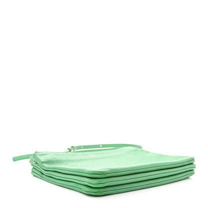 Celine Lambskin Small Trio Crossbody Bag Green 4 of 11