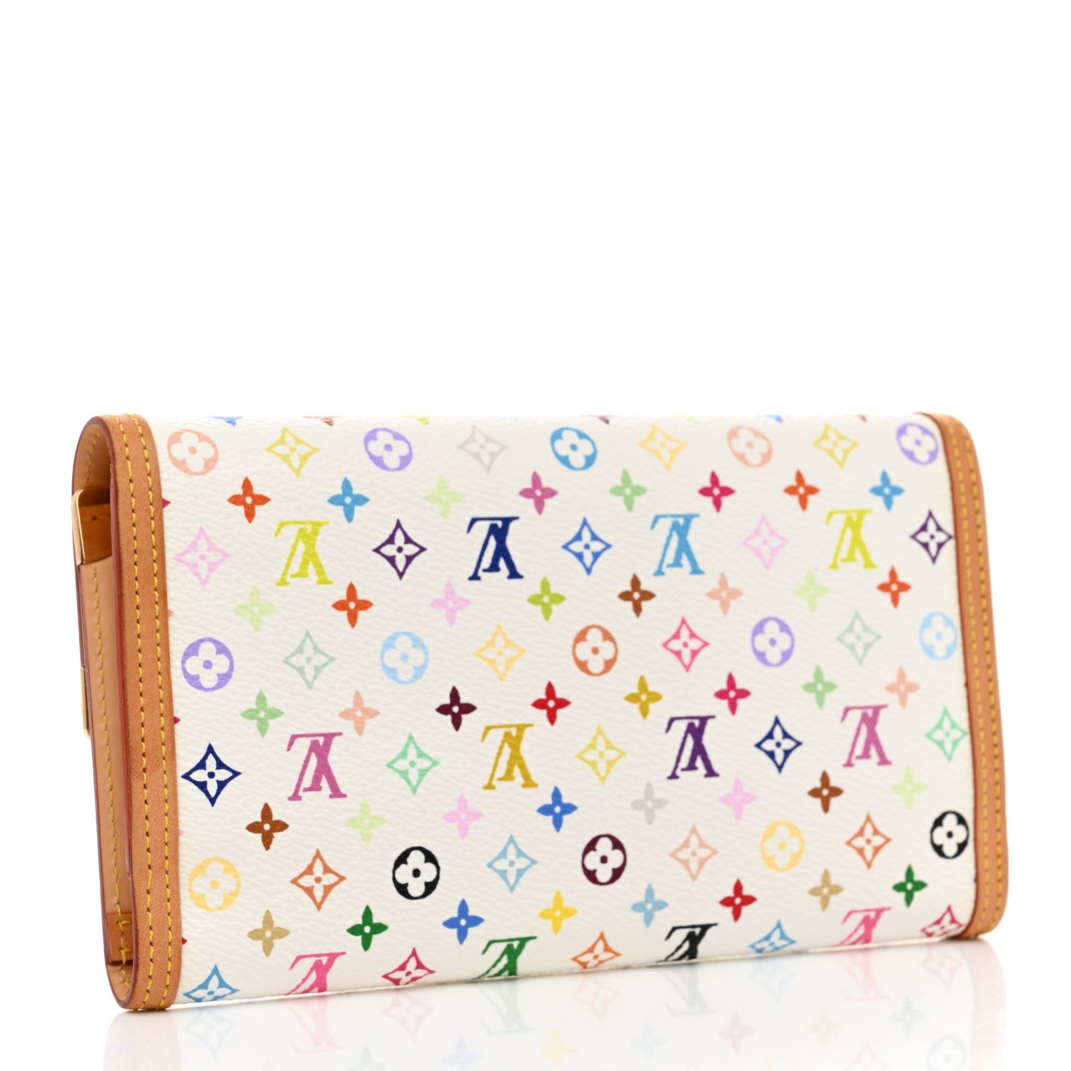 Louis Vuitton Monogram Multicolor Porte Tresor International Wallet White 3 of 10