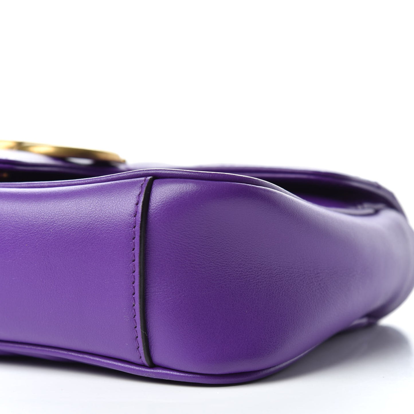 Calfskin Matelasse Mini GG Marmont Shoulder Bag Shine Purple