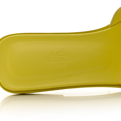 Hermes Epsom Oran Sandals 37.5 Jaune Curcuma 7 of 9