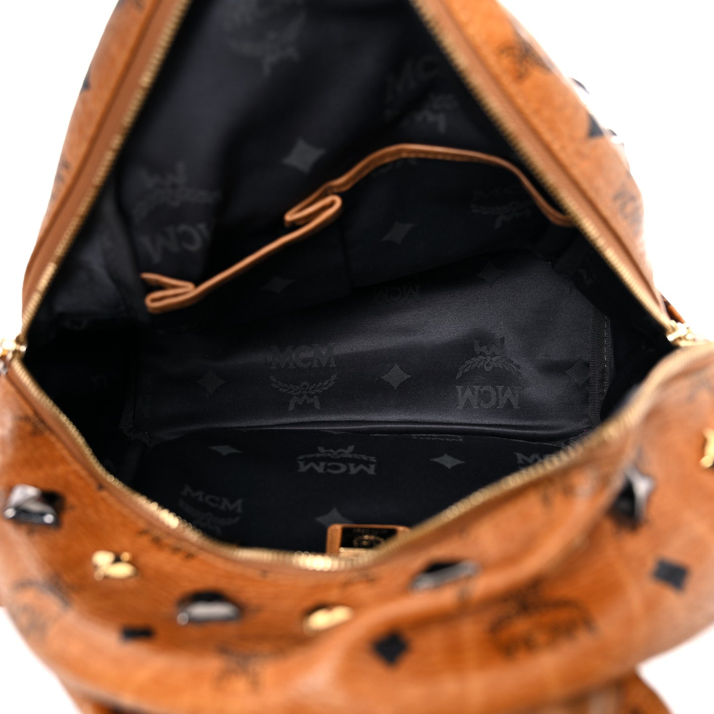 Visetos Studded Small Stark M Backpack Cognac
