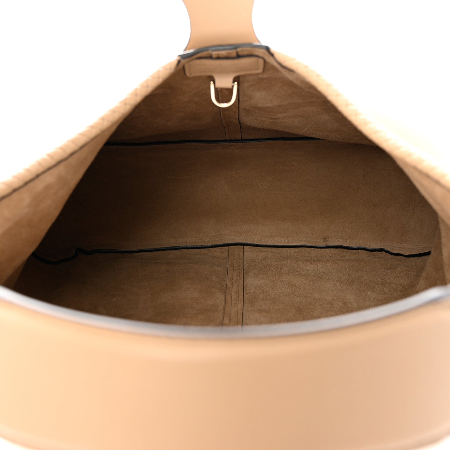 Calfskin Gancini Hobo Beige