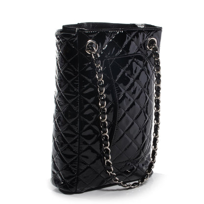 Chanel Patent Upside Down Flap Bag Black 3 of 8