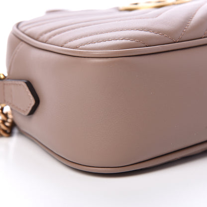 Gucci Calfskin Matelasse Small GG Marmont Chain Shoulder Bag Porcelain Rose 8 of 9