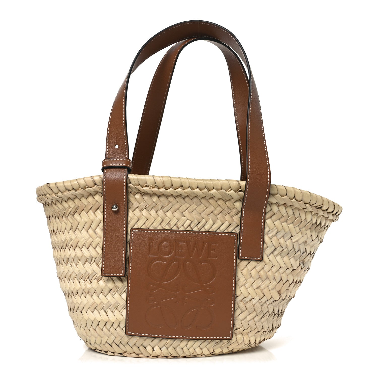 Loewe Raffia Small Basket Tote Bag Natural Tan 1 of 9