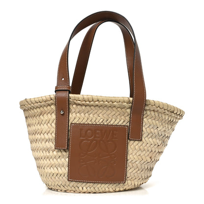 Loewe Raffia Small Basket Tote Bag Natural Tan 1 of 9