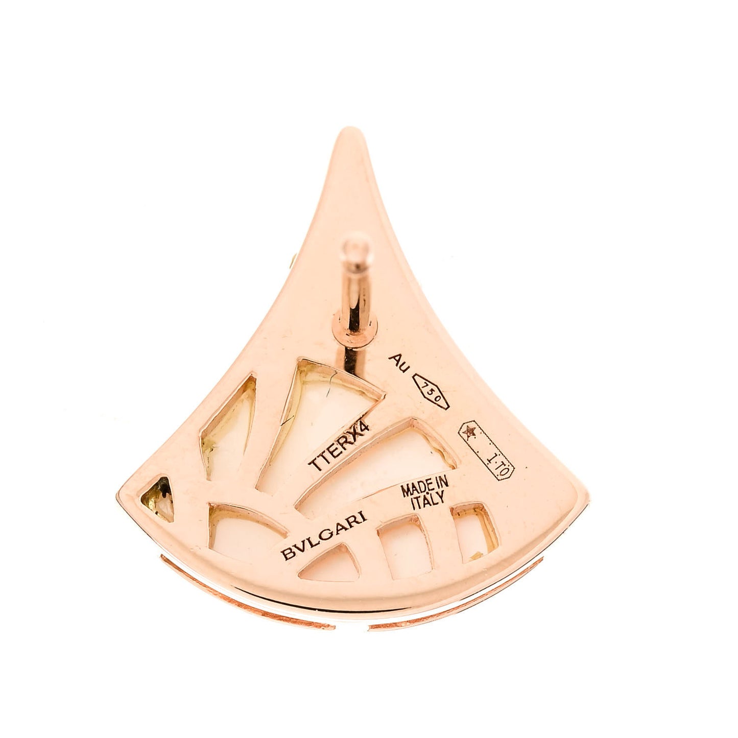 18K Rose Gold Diamond Mother of Pearl Divas' Dream Stud Earrings