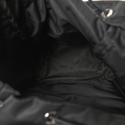 Prada Re-Nylon Saffiano Logo Double Buckle Backpack Black 5 of 9