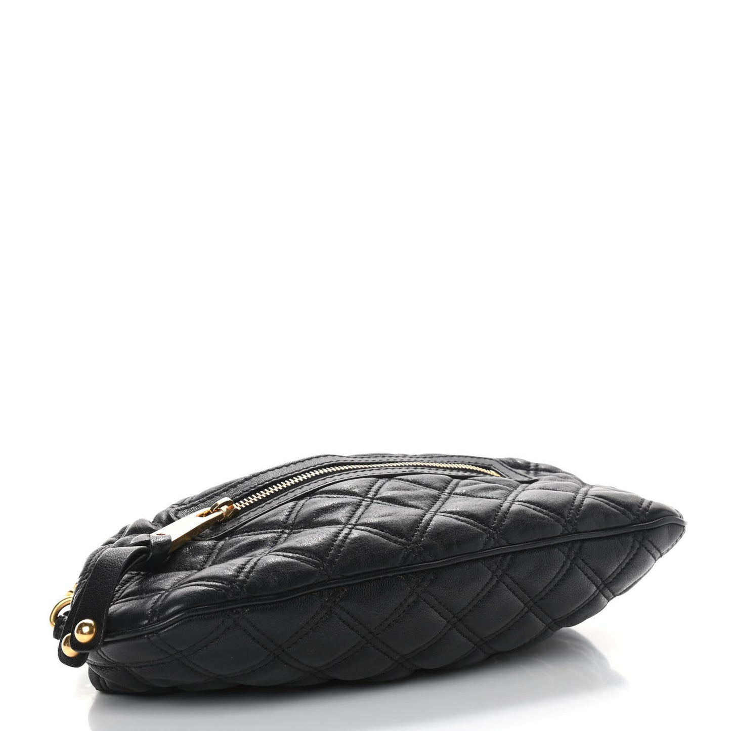 Calfskin Quilted Stam Black
