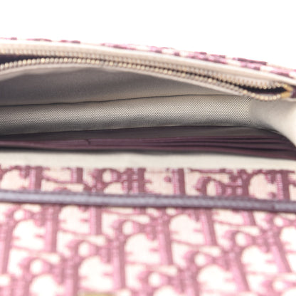 Christian Dior Oblique Saddle Chain Pouch Burgundy 5 of 8