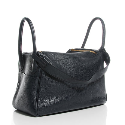 Hermes Taurillon Clemence Lindy 30 Bleu Ocean 3 of 18