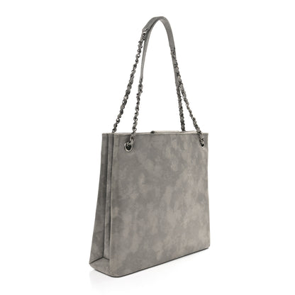 Chanel Iridescent Calfskin CC North South Large Shopping Tote Silver 3 of 10