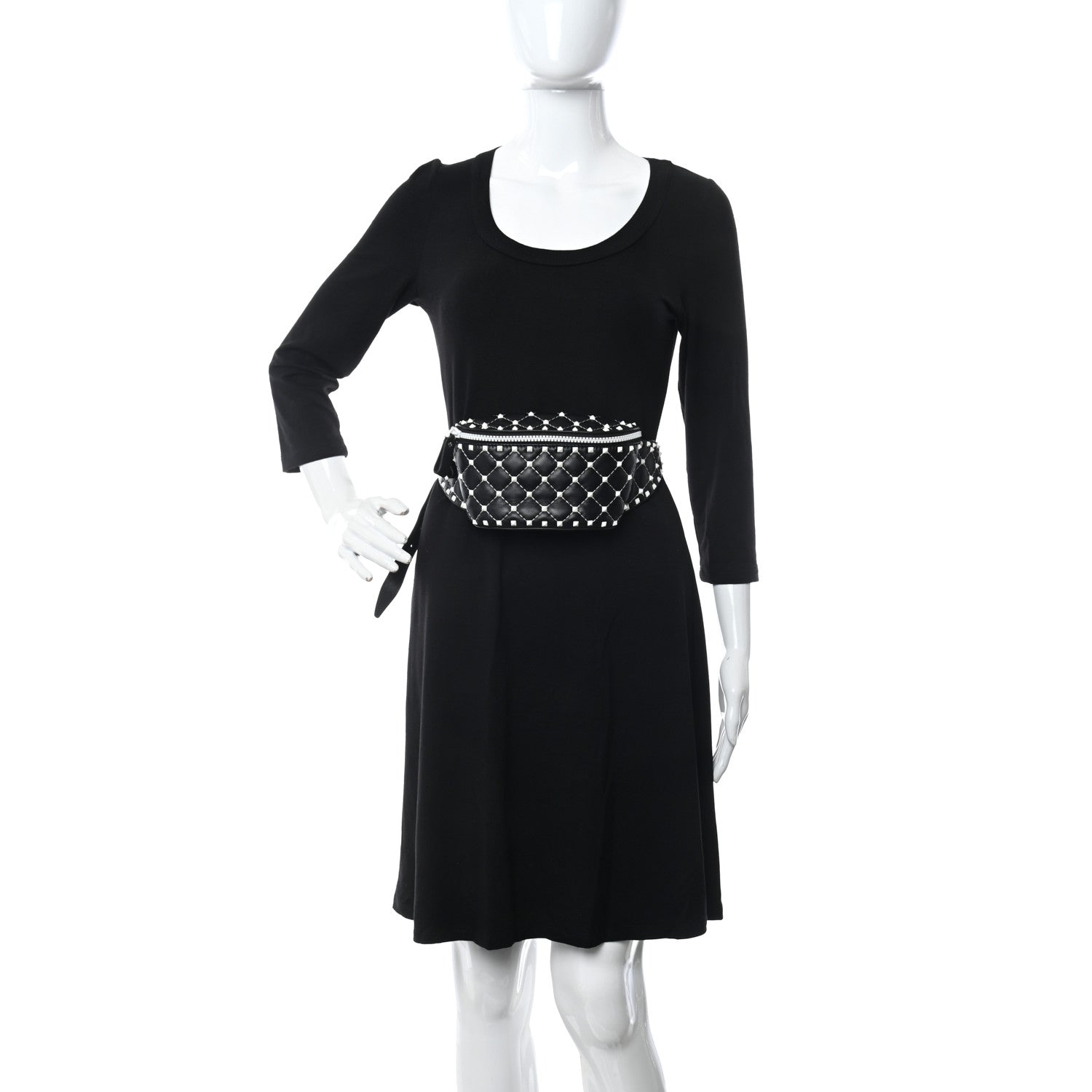 Valentino Garavani Nappa Free Rockstud Spike Belt Bag Black 2 of 7