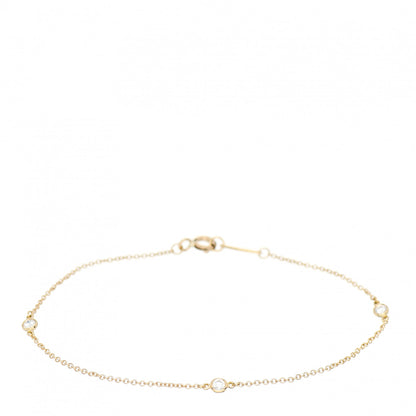 Tiffany 18K Yellow Gold Diamond .15ctw Elsa Peretti Diamonds by the Yard Station Bracelet 1 of 5