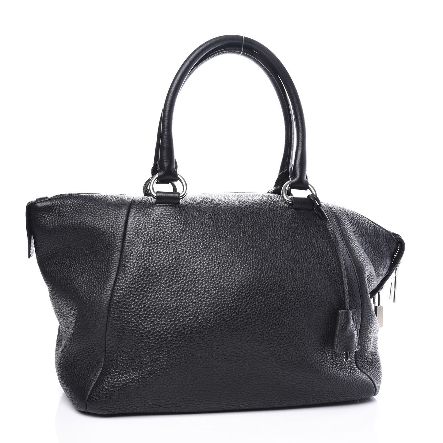 Vitello Daino Shopping Tote Black